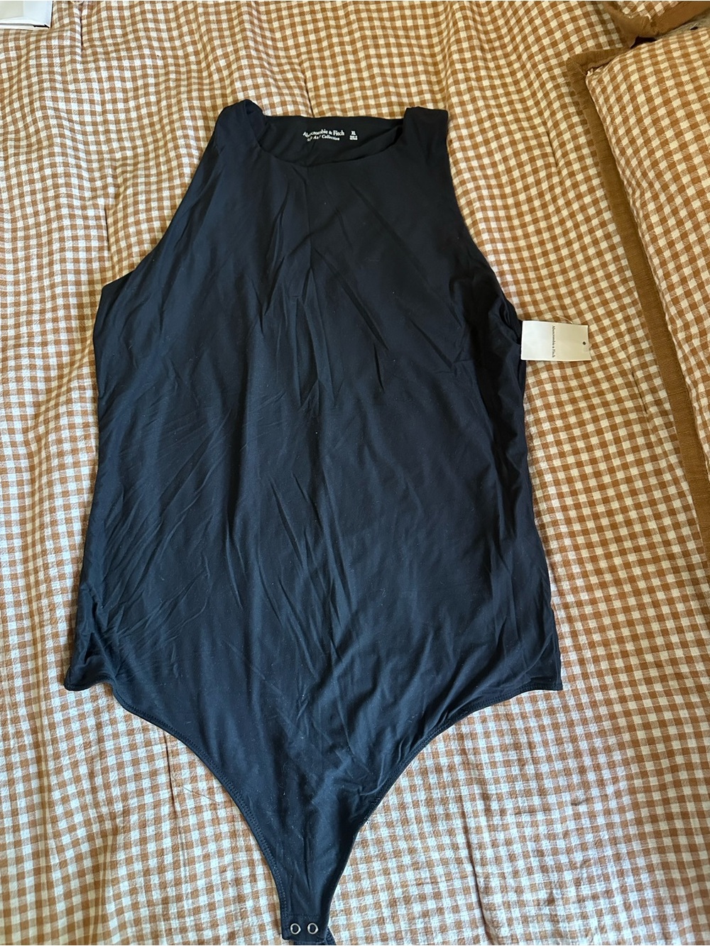 Abercrombie & Fitch Black Scoop Neck Top soft AF collection